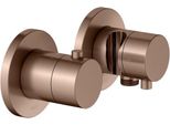 Keuco Edition 400 Set De Robinetterie Thermostatique Encastré 2 Voies Avec Raccord De Flexible Et Support De Douche, 51553291221, 51553291221