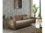 Lusso Divano Divano A Tre Posti Beige Divano A 3 Posti Imbottito Design Divani Lounge