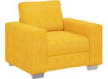 Vidaxl Poltrona Giallo Chiaro 100X77X82 Cm Tessuto Cord