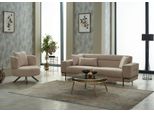 Set Di Divani A Tre Posti Divano In Tessuto Divano Imbottito Divano Beige Poltrona 2 Pezzi