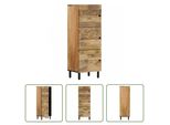 The Living Store Credenza 40X33X110 Cm Massivholz Mango