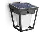 Applique Solare A Led, Doppia Luminosità, Nera, IP44