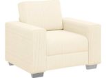 Vidaxl Poltrona Crema 100X77X82 Cm Tessuto In Velluto A Coste