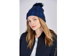 Donna Beanie Berretto Lavorato A Maglia Blu Navy Cappello Invernale Caldo Cappello Barboncino Invernale N-254