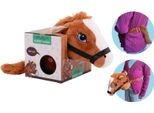 Johntoy Cavallo Testa Di Peluche Marrone Con Elastico E Suono