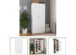 The Living Store Armadio Bianco 80X52X180 Cm Materiale A Base Di Legno