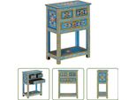 The Living Store Credenza Turchese 55X30X76 Cm In Legno Massello Di Mango
