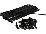 Set: Raggi Per Capezzoli - 143,5 Mm M4 In Nero, Per 16 Pollici - Per Simson S50, S51, S70, KR51 Schwalbe, SR4 Bird Series