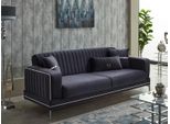 Lusso Divano Divano A Tre Posti Divano A 3 Posti Design Salotto Grigio Mobili Imbottiti