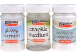 Pentart Set Per Decoupage Vernice Lucida Crackle Vernice Crackle Medium 100Ml