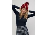 Donna Beanie Cappello A Maglia Bordeuax Cappello Invernale Caldo Cappello Invernale Bobble N-254