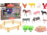 Set Gioco Animali Della Fattoria 19 Pezzi In Scatola