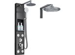 Pannello Doccia, Doccia A Pioggia, Design A Parete, 7001 Nero