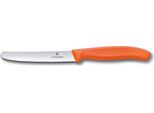 Victorinox Coltelleria - Coltello Tavola Ondulato Manico Arancione - Swiss Classic