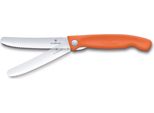 Victorinox Coltelleria - Coltello Tavola Ondulato Pieghevole Arancione In Blister - Swiss Classic