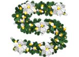 Bettizia Ghirlanda Di Natale Con 50 Led Per Interni Esterni Verde 2,7M Con Argento Decorazione Natalizia Ghirlanda Di Natale