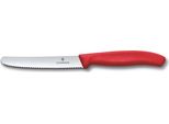 Victorinox Coltelleria - Coltello Tavola Ondulato Manico Rosso - Swiss Classic