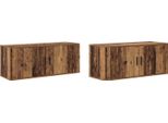 Syfax™ Set Mobile Tv Da Parete 2 Pcs Legno Vecchio 100 X 34,5 X 40 Cm