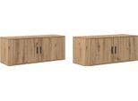 Syfax™ Set Mobile Tv Da Parete 2 Pcs Rovere Artigianale