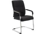 Sedia Per Visitatori Xxl, Sedia Per Ospiti - Ergonomica E Caricabile Fino A 260 Kg | Colore: Nero