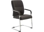Sedia Per Visitatori Xxl, Sedia Per Ospiti - Ergonomica E Caricabile Fino A 260 Kg | Colore: Grigio Scuro