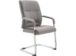 Sedia Per Visitatori Xxl, Sedia Per Ospiti - Ergonomica E Caricabile Fino A 260 Kg | Colore: Grigio