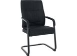 Sedia Per Visitatori Xxl, Sedia Per Ospiti - Ergonomica E Caricabile Fino A 260 Kg | Colore: Nero/Nero