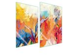 Piastre Copri Fornelli 2 Pezzi 35X52 Copri Piano Cottura In Ceramica Tagliere In Vetro Pezzi Colorati