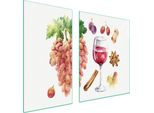 Piastre Coprifornelli 2 Pezzi 90X52 Coprifornelli In Ceramica Tagliere In Vetro Vino Frutta