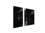 Piastre Copri Fornelli 2 Pezzi 90X52 Ceramica Copri Piano Cottura Tagliere In Vetro Nero City