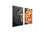 Piastre Coprifornelli 2 Pezzi 75X52 Coprifornelli In Ceramica Tagliere In Vetro Ardesia Pizza