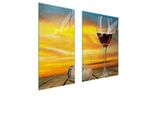 Piastre Copri Fornelli 2 Pezzi 75X52 Copri Piano Cottura In Ceramica Tagliere In Vetro Vino Arancio