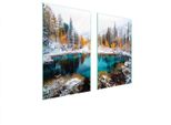 Piastre Copri Fornelli 2 Pezzi 75X52 Copri Piano Cottura In Ceramica Tagliere In Vetro Insieme Montagne