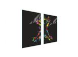 Piastre Copri Fornelli 2 Pezzi 75X52 Ceramica Copri Piano Cottura Vetro Tagliere Gioco Nero