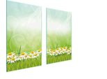 Piastre Copri Fornelli 2 Pezzi 75X52 Copri Piano Cottura In Ceramica Tagliere In Vetro Verde Margherita