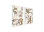 Piastre Copri Fornelli 2 Pezzi 75X52 Copri Piano Cottura In Ceramica Tagliere In Vetro Motivo Fiori