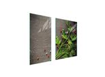 Piastre Copri Fornelli 2 Pezzi 75X52 Copri Piano Cottura In Ceramica Tagliere In Vetro Spezie Grigio