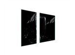 Piastre Copri Fornelli 2 Pezzi 75X52 Ceramica Copri Piano Cottura Tagliere In Vetro Vetro Nero