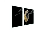 Piastre Copriforno 2 Pezzi 100X52 Copriforno In Ceramica Tagliere In Vetro Vino Nero