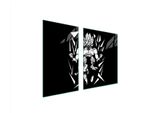 Piastre Copri Fornelli 2 Pezzi 100X52 Ceramica Copri Piano Cottura Vetro Tagliere Anime Nero