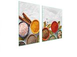 Piastre Copri Fornelli 2 Pezzi 100X52 Ceramica Copri Piano Cottura Vetro Tagliere Spezie Cucina