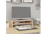 Supporto Per Monitor (52-101)X22X14 Cm In Legno Di Pino Massiccio