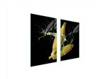 Piastre Copri Fornelli 2 Pezzi 75X52 Copri Piano Cottura In Ceramica Tagliere In Vetro Nero
