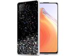 Custodia Cadorabo Per Xiaomi Mi 10T / Mi 10T Pro In Nero Con Glitter Custodia Protettiva In Silicone Tpu Flessibile Con Glitter Scintillanti Custodia Cover Per Cellulare