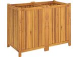 Vidaxl Fioriera Con Inserto 100X50X75 Cm In Legno Massiccio Di Acacia