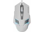 Mars Gaming MM024, Destro, Ottico, Usb Type-A, 4000 Dpi, Bianco