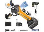 Potatore Da Giardino A Batteria, Motore Brushless, Lame A Lunga Durata, SW-758 Y Con Asta, Due Batterie