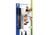 10X Set Di Pennarelli Lumocolor 60 BK-7 Lumocolor 3St Bk