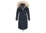 Navahoo Damen Designer Langer Wintermantel Parka Mit Kunstfell-Kapuze Kin-Joo