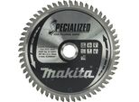 Makita Lama Circolare Specialized Tct T.C.T - 165 X 20 Mm - 56 Denti - Alluminio